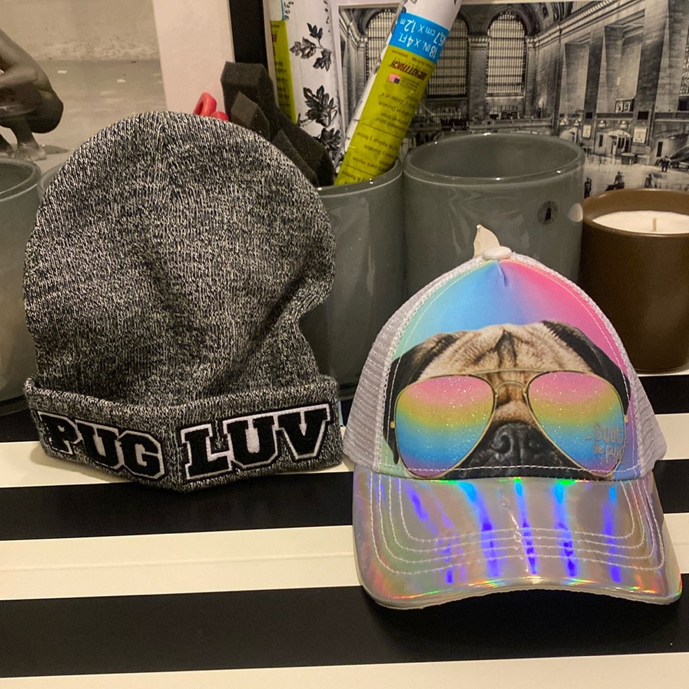 DOUG THE PUG BEANIE & BASEBALL CAP, NWT